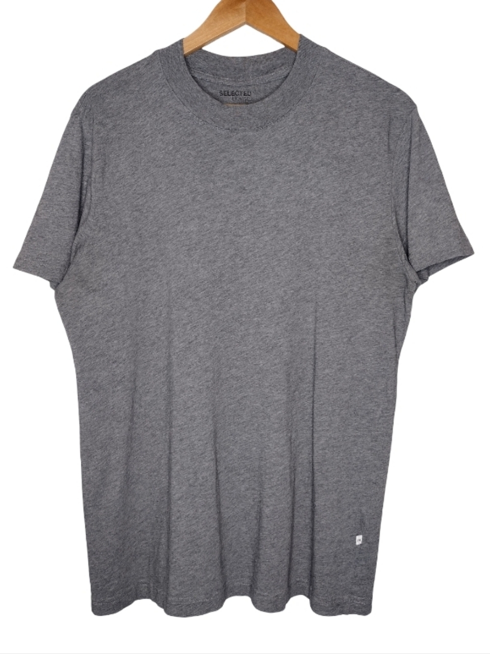 Select Homme Plain Heather Gray Crewneck Short Sleeve Casual T-Shirt Sz M